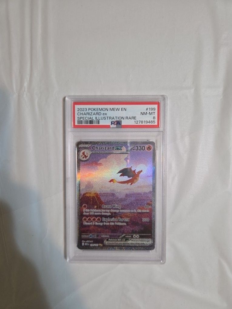 Charizard ex 199/165 Sv: Scarlet & Violet 151 SPECIAL ILLUSTRATION RARE *PSA 8*