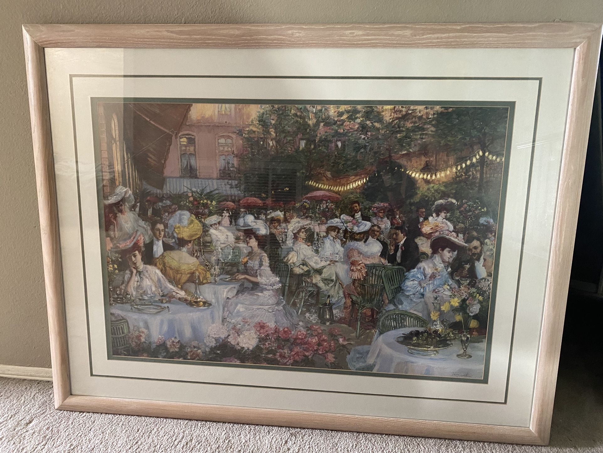 Large Wall Art French Cafe Scene 1900s