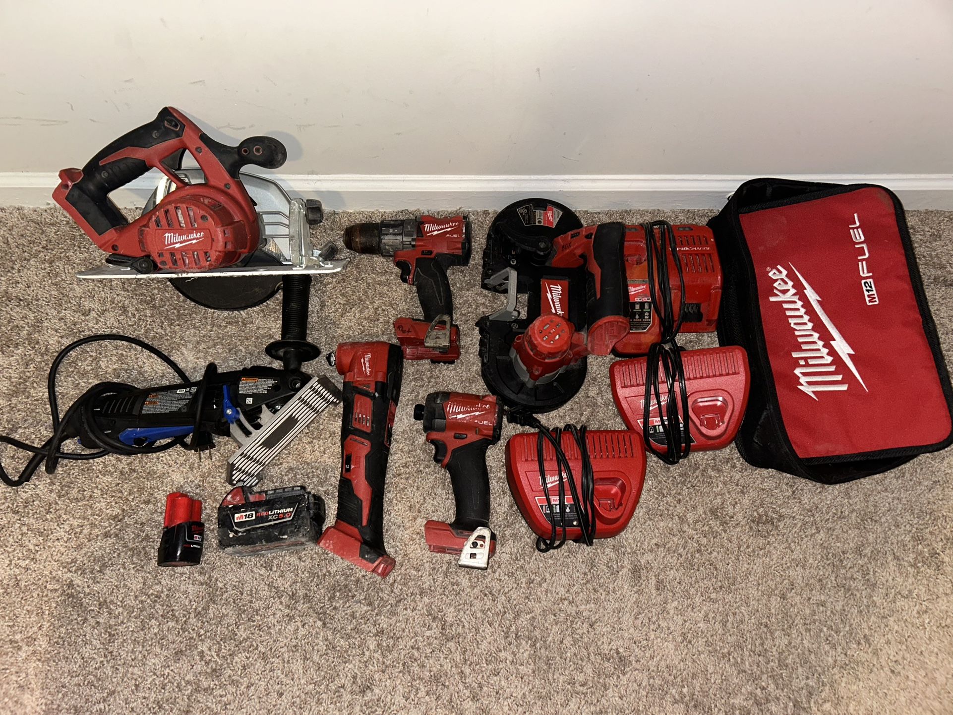 Milwaukee M18 And M12 Set
