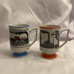 Vintage Railroad Mugs (set of two)