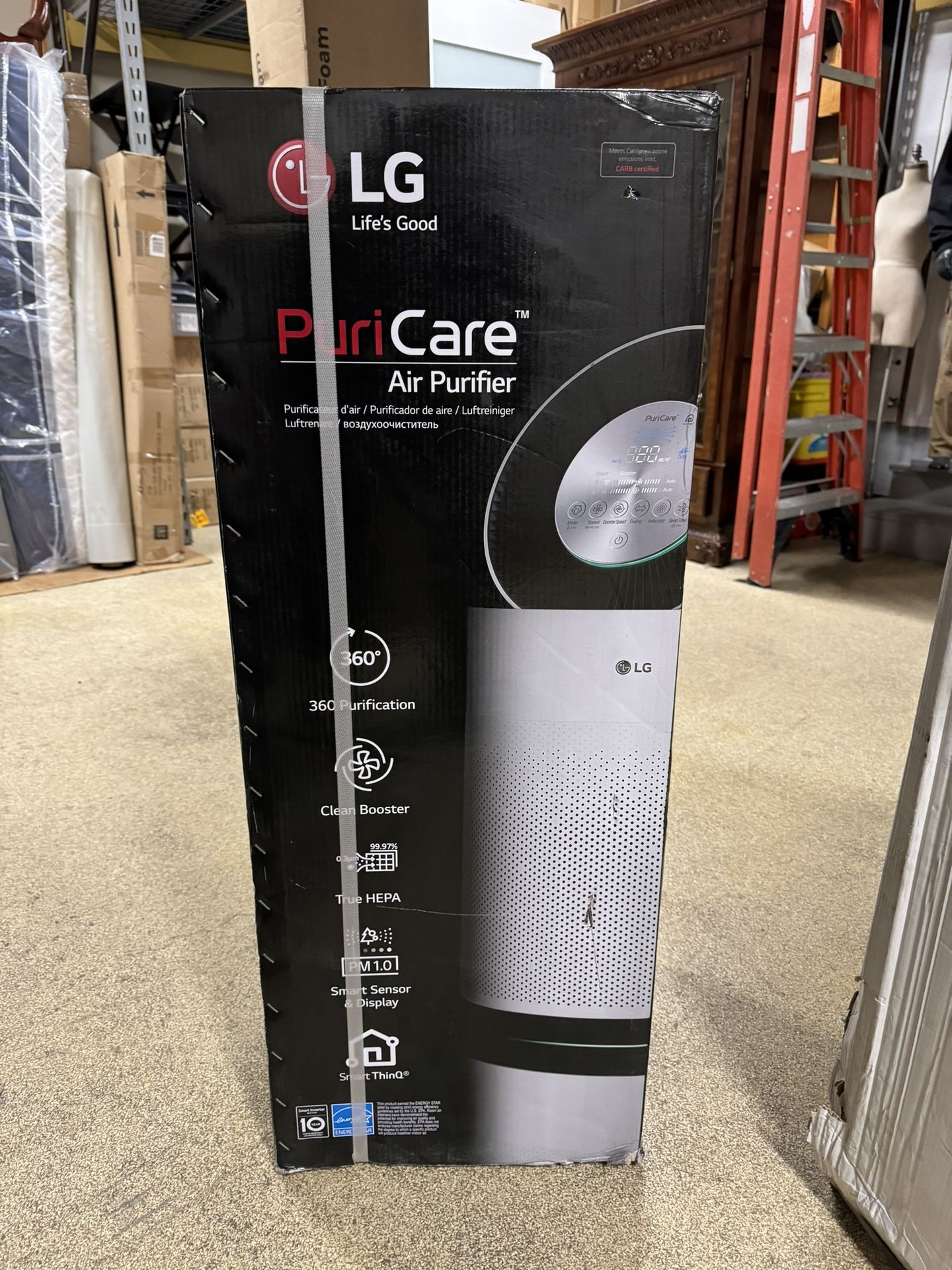 Brand New! PuriCare 360° True HEPA Air Purifier Tower with Clean Booster and Odor Reduction in White
