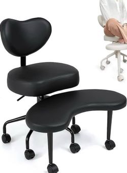 Cross-Legged Office Chair with Footrest