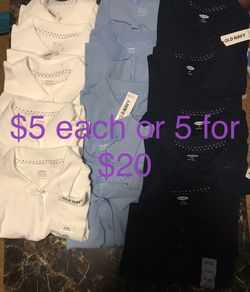 Girls size 8 uniform tops