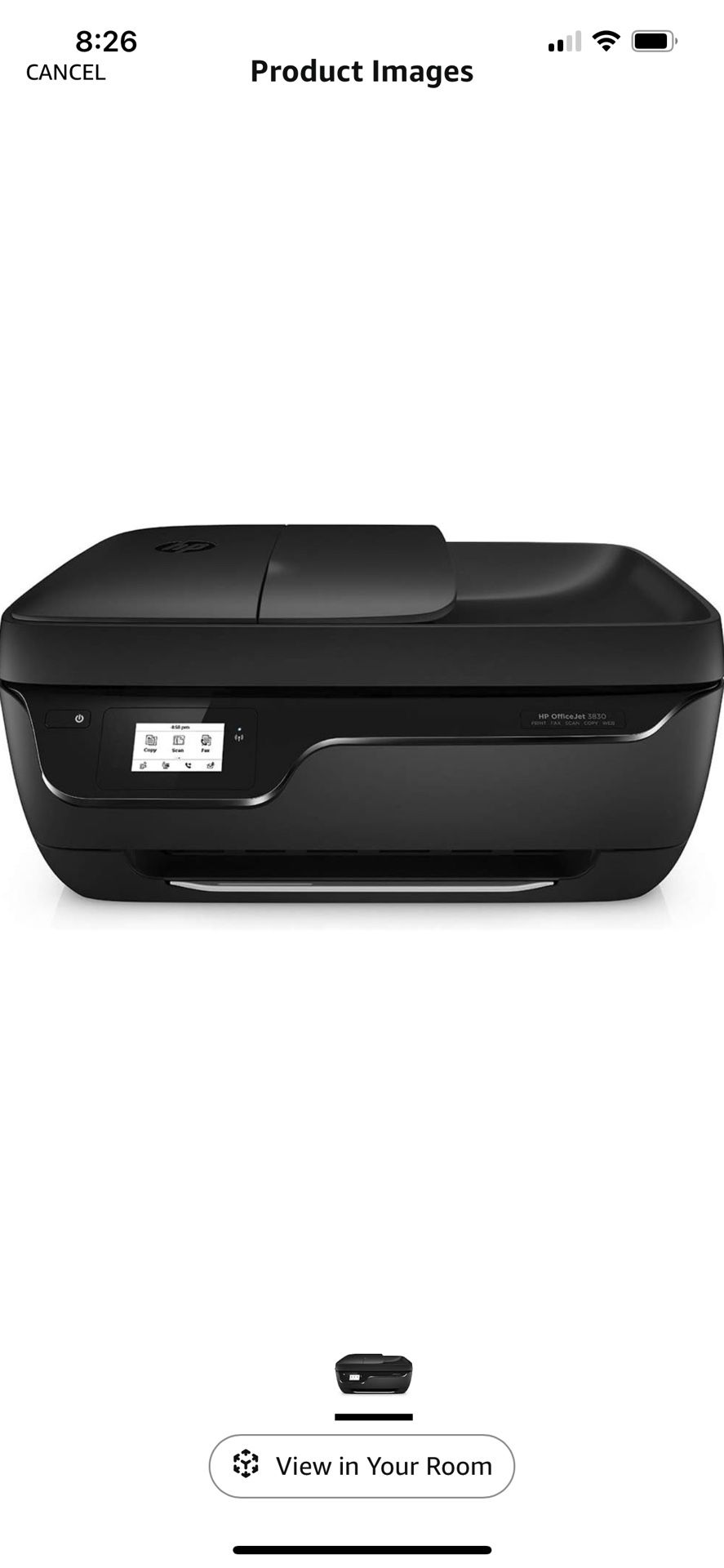 HP OfficeJet 3830 All-in-One Wireless Color Printer