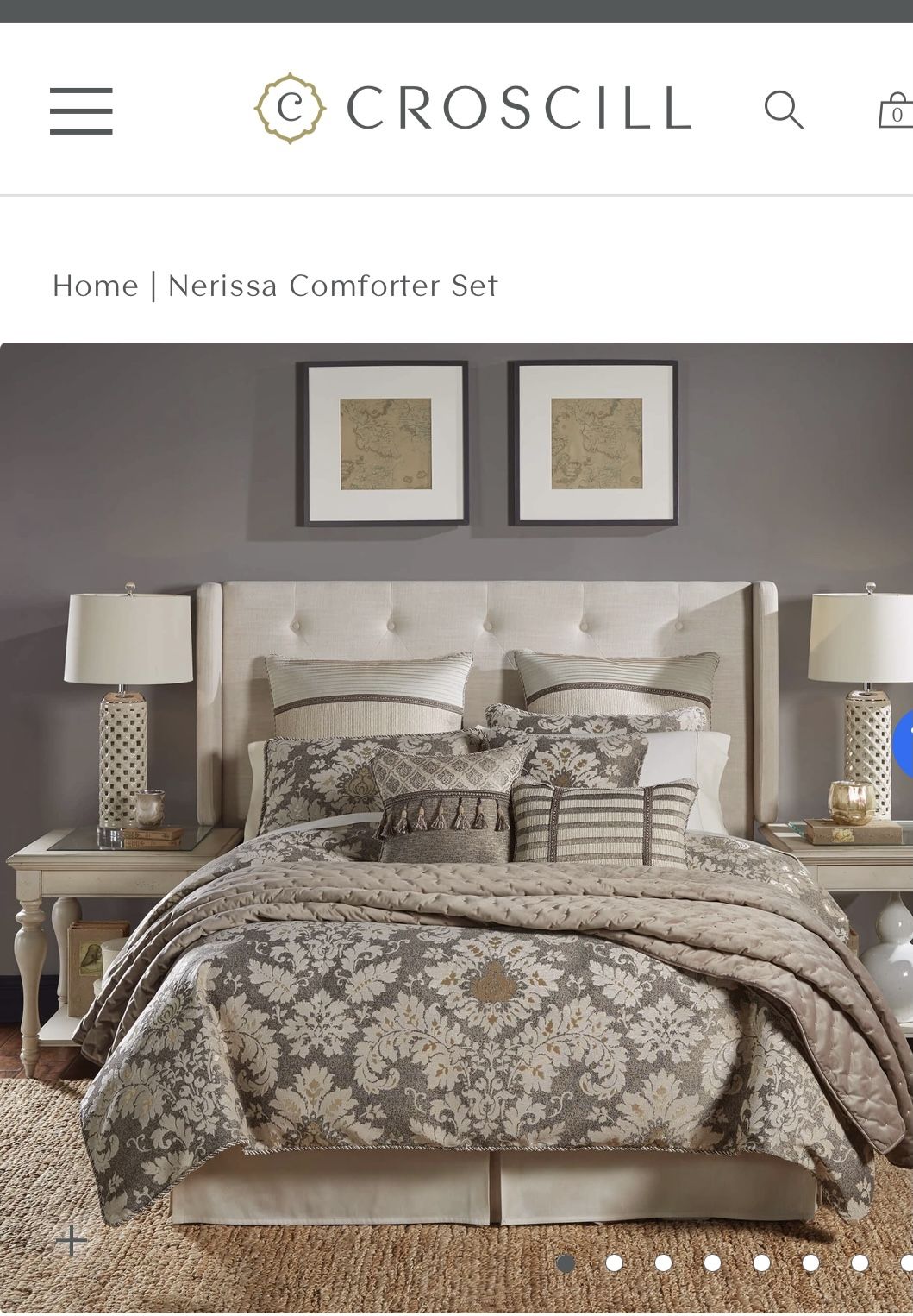 MONTH OF August/September GET AN EXTRA 15% OFf Croscill King Comforter Set - (Nerissa) Fantastic Price