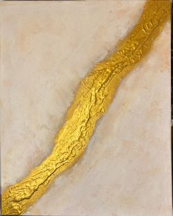 “Sun-Flow” Original Abstract Textured Canvas Painting