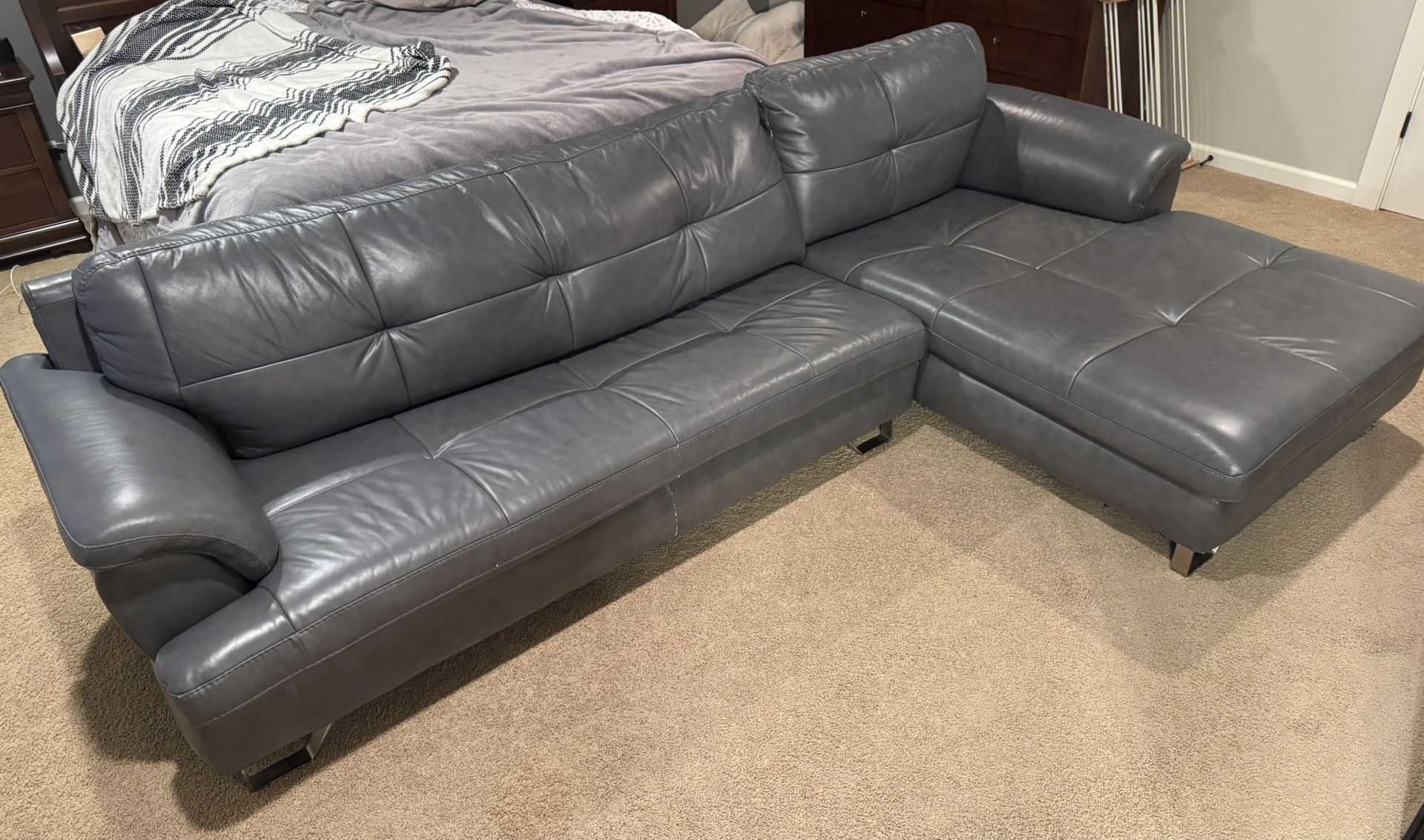 Ashley L-shape Sectional Leather Couch