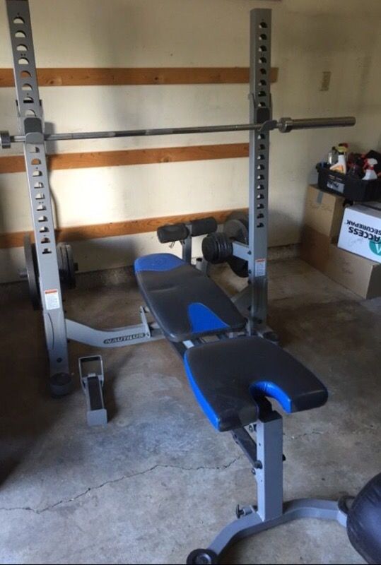 Nautilus foldable weight bench with preacher curl