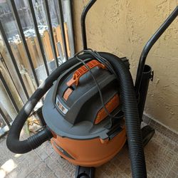 Ridgid 16 Gallon Wet/Dry Vacuum With Detachable Blower, Filter, Lock Long Hose And Accessories 