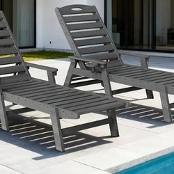 New in box Set of two oversized HDPE lounge chairs (2sets available)