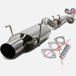 (Without screw and plate) DNA MOTORING CBE-OE-ARSX-S Stainless Steel Cat Back Exhaust System [Compatible with 02-06 Acura RSX Type-S]. Upgrading vehic