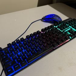LED USB Keyboard and Mouse Set Flagpower 