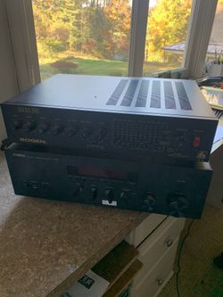 Yamaha sound receiver and bogen stereo system with a matching speaker selector