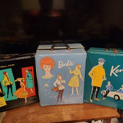 Vintage Barbie doll cases and Ken Case Clothing And Accessories Lot