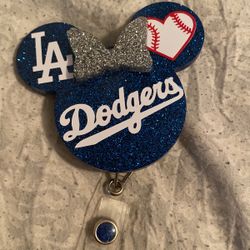 LA Dodgers Reel Badge