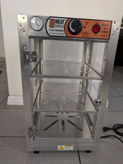 Heat Max Commercial Food Warmer Display Cabinet - 3 Shelf - Made in USA