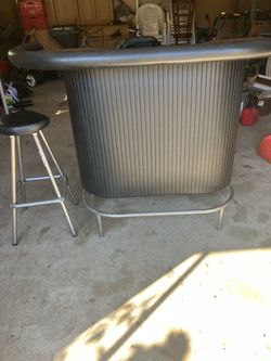 Vintage Mid century Bar and stool