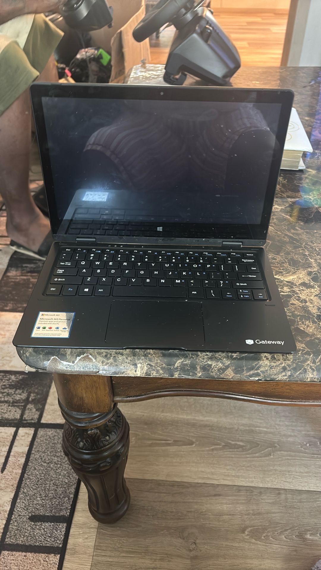 Used a laptop