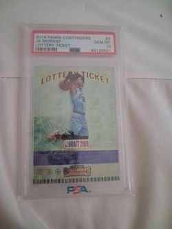 2019 Panini Contenders Ja Morant Lottery Ticket PSA 10