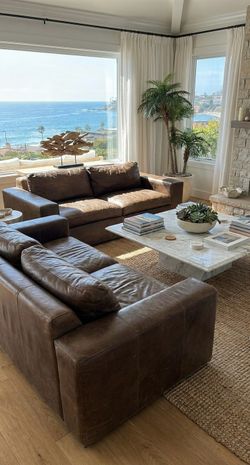 Room and Board Leather Couch & loveseat - Free white glove delivery