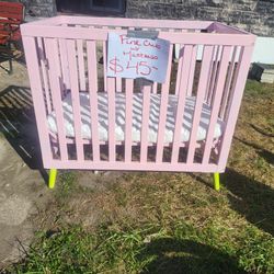 Pretty Pink Navy Bed With Nice Mattress