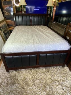 Queen Bed Frame and Mattress
