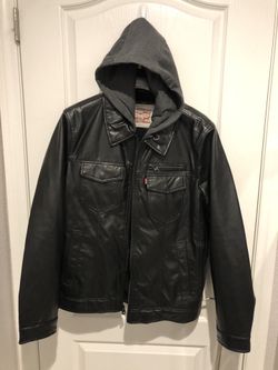 LEVIS Men’s Leather Jacket Black size Medium Brand new with Tags still on