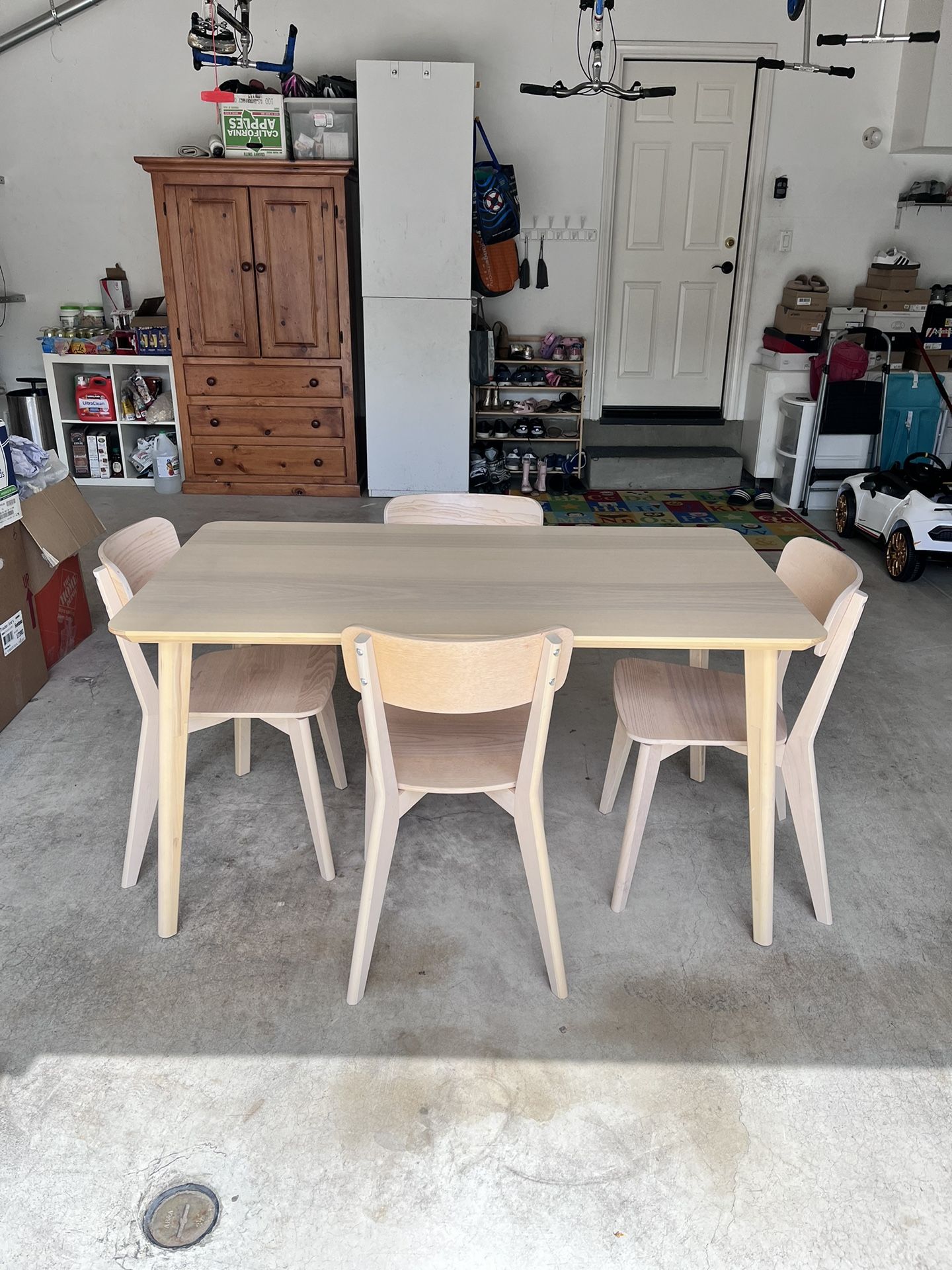 Ikea Wooden Table + Chairs - PRICED TO SELL FAST