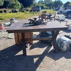 Barn Door Designed Kitchen Table With X FRAME
