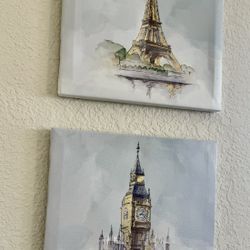 Paris Themed Canvas Frames Set