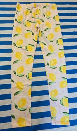 Girls size 12 Petit Peony Lemon Leggings