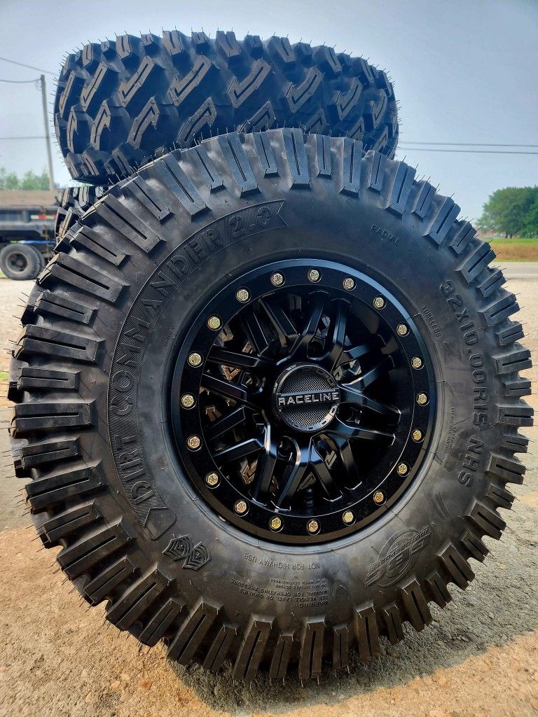 On Sale Raceline 15x7 4x156 Beadlock Wheels & 33x9.5-15 Tires 