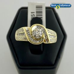 Ladies Diamond Ring In 14k Gold
