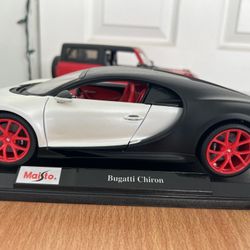 (2) Bugatti Chiron Toy Cars 50$ Each 1/18 New