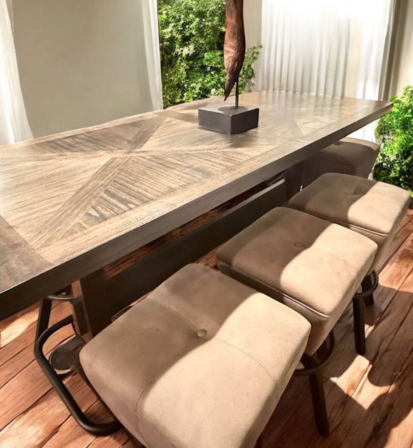 Sequoia Bar-Height Dining Set – Table + 4 Stools + Bench (Espresso Finish)