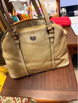 Nice Coach Champagne gold Satchel Handbag