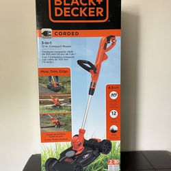 BLACK+DECKER 3-in-1 Lawn Mower, String Trimmer and Edger, 12-Inch