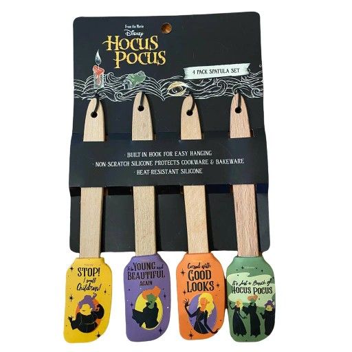 Disney Hocus Pocus Movie Silicone 4 Pack Spatula Set Sanderson Sisters
