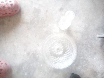 Krystal Glass Candy Dish And Vase