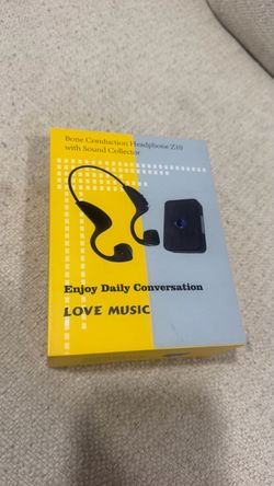 Audífonos inalambricos de conducción ósea para asistencia auditiva con micrófono transmisor de sonido - Auriculares inalambricos para escuchar TV para