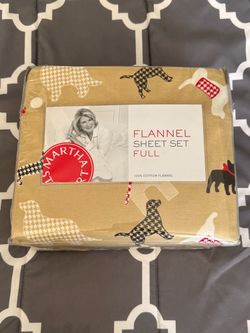 Martha Stewart Flannel Sheet Set Full (Brand New Unopened)