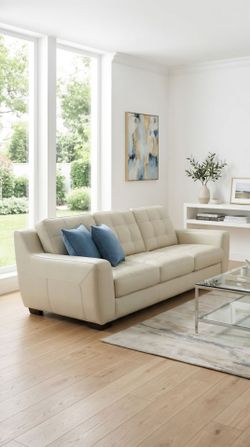 Modern Leather Sofa. Good condition!