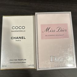 Womens Perfumes. Coco Chanel and Miss Dior Blooming Bouquet