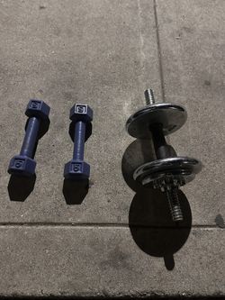 Par de mancuernas York Barbell 5 libras pesos vintage 10 libras en total