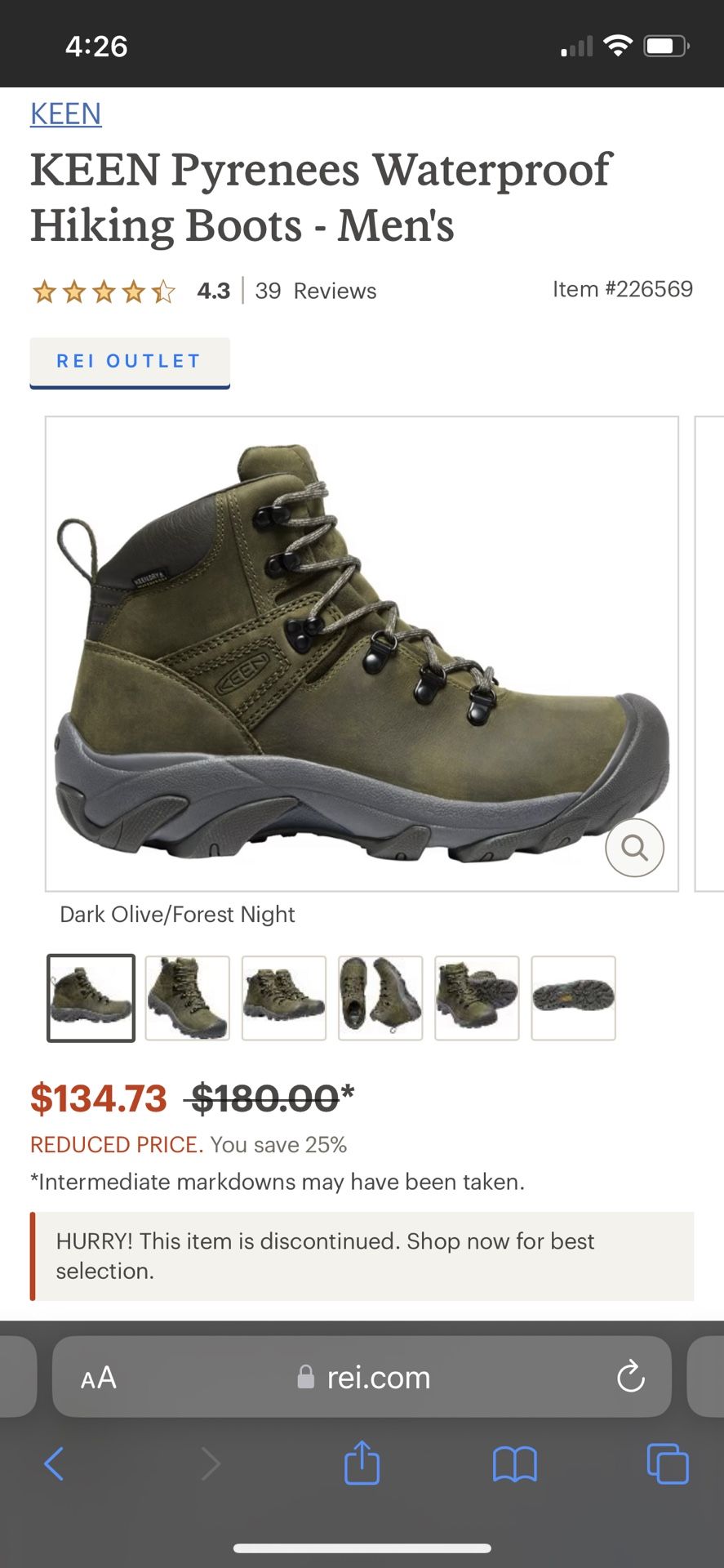 KEEN Men's Pyrenees Mid Height Waterproof Leather Hiking Boot