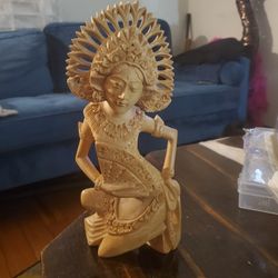 Bali Carved Wood Statue