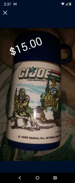 Vintage 1986 GI Joe Plastic Thermos