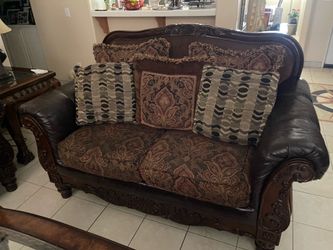 Living room set of 3 couches. Solid wood