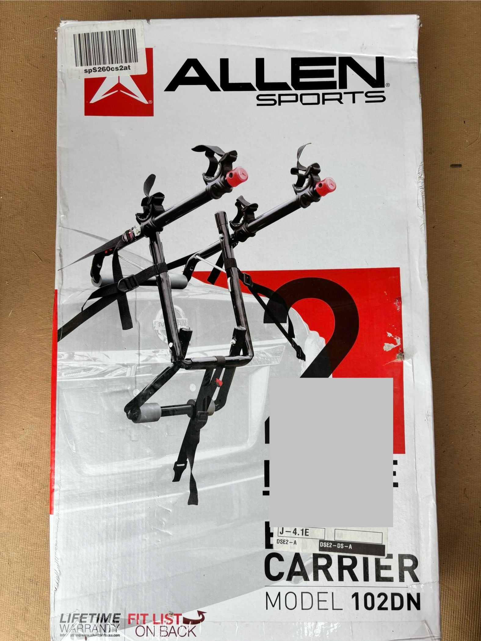 Allen Sports Deluxe 2-Bike Trunk Mount Rack 102-DN - NEW