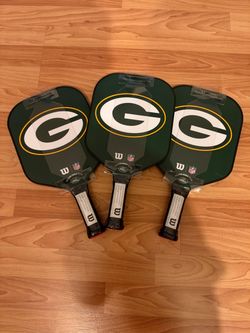Wilson Green Bay Packers NFL Pickleball Paddle Set Green/White/Yellow 8x18"